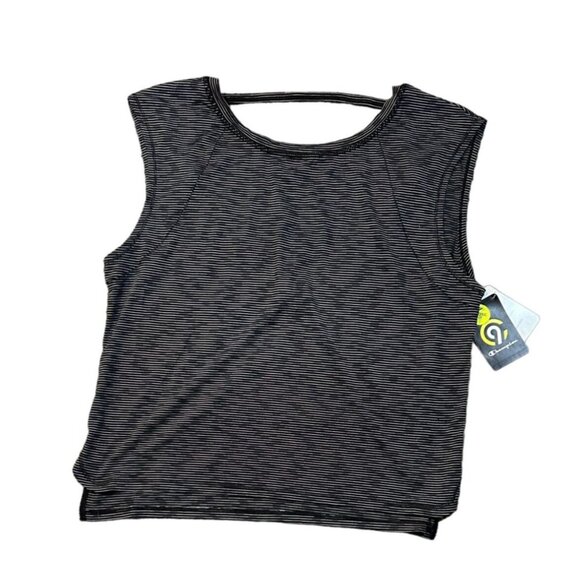 Champion C9 Low Back Tank Top - XS- Loose Fit - Black Stripe Active Running Yoga - Picture 4 of 5